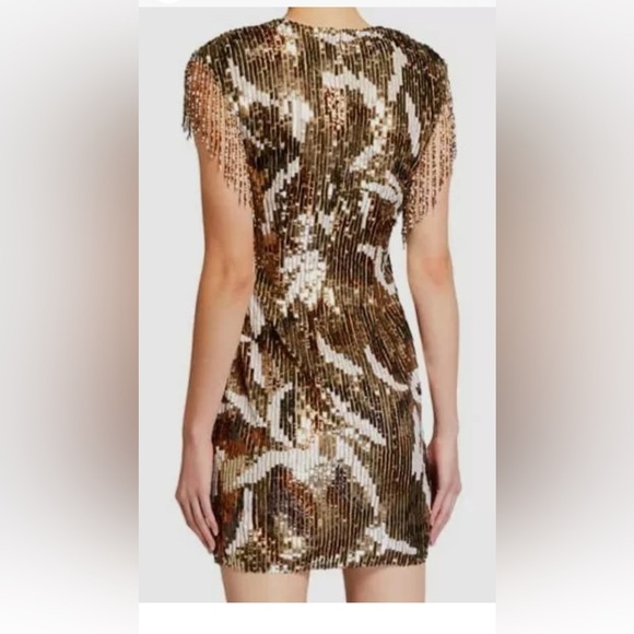 Jay Godfrey San Jose Fringe Sequin Mini Dress - XS/ 00 - Picture 3 of 9